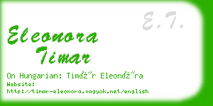 eleonora timar business card